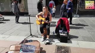 Jodie Knight performed live in the street 