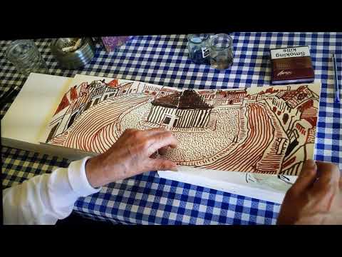 David Hockney shows his sketch book