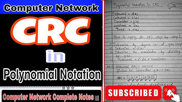 CRC Polynomial Notation: Error Detection in Networking 🌐 #ComputerNetwork