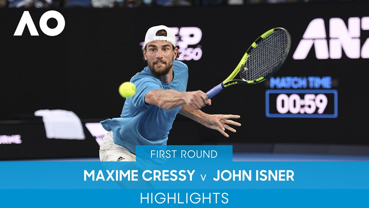 Maxime Cressy v John Isner Highlights (1R) Australian Open 2022