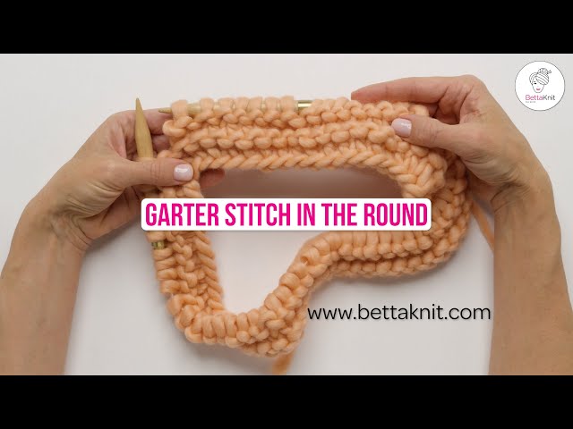 How to knit garter stitch in the round - step by step instructions