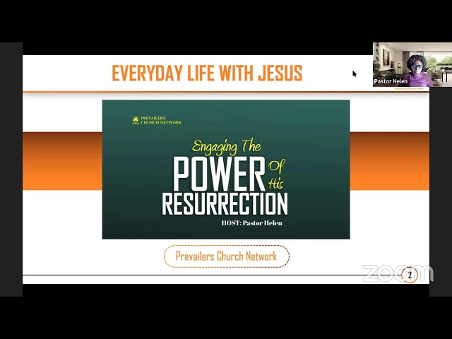 Engaging The Power of His Resurrection- (10.04.24) - Pastor Helen