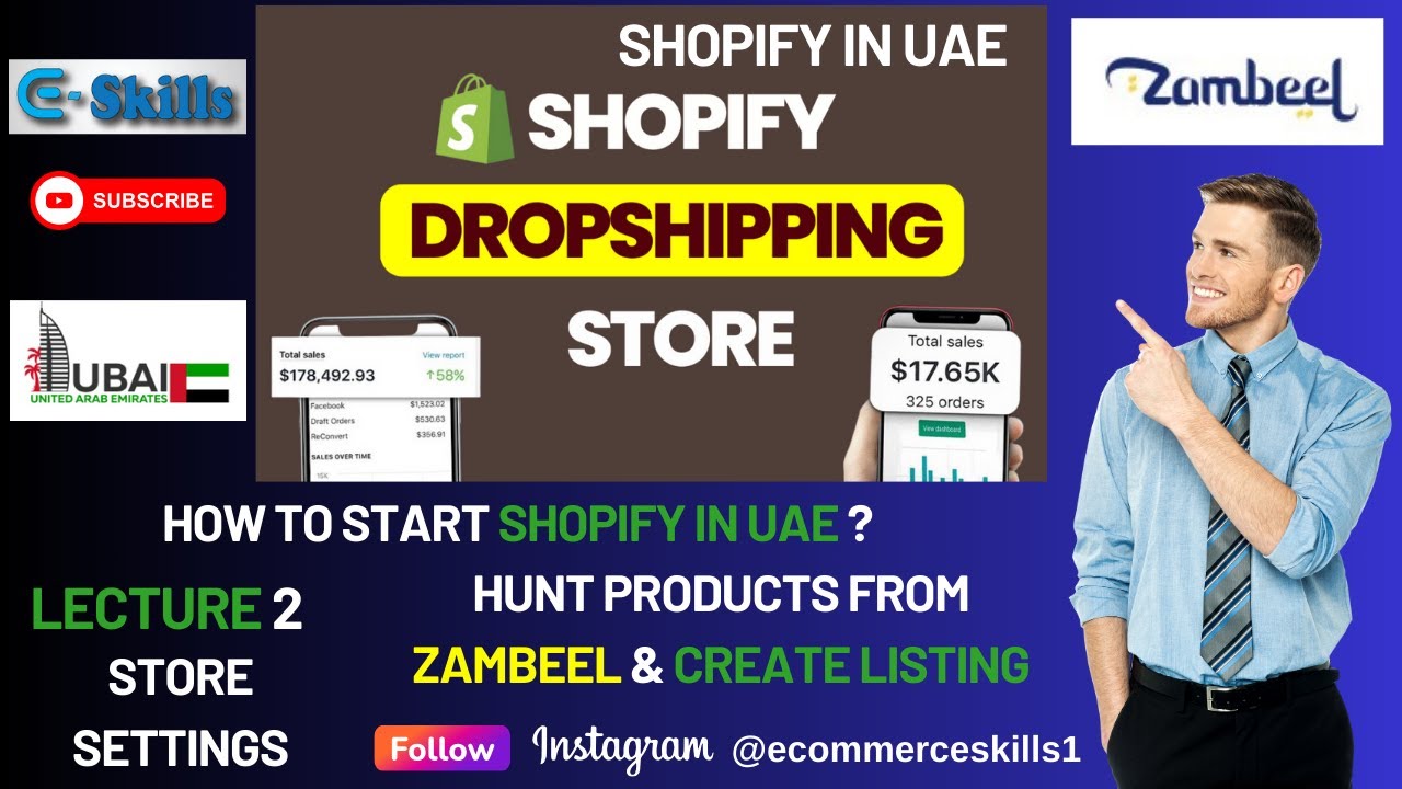 How To Start Shopify in UAE How To Hunt Products From Zambeel & Create ...