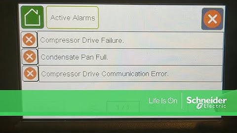 Clearing Active Alarms on InRow RD Via Display | Schneider Electric Support