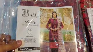 Khadder Embroidered Shirt With Embroidered Duppata By Raabi