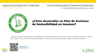 ¿Cómo desarrollar un Plan de Acciones de Sostenibilidad en Insumos?