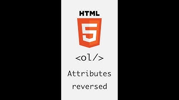 #3 ol - attributes reversed | HTML | Frontend | Take it easy #shorts