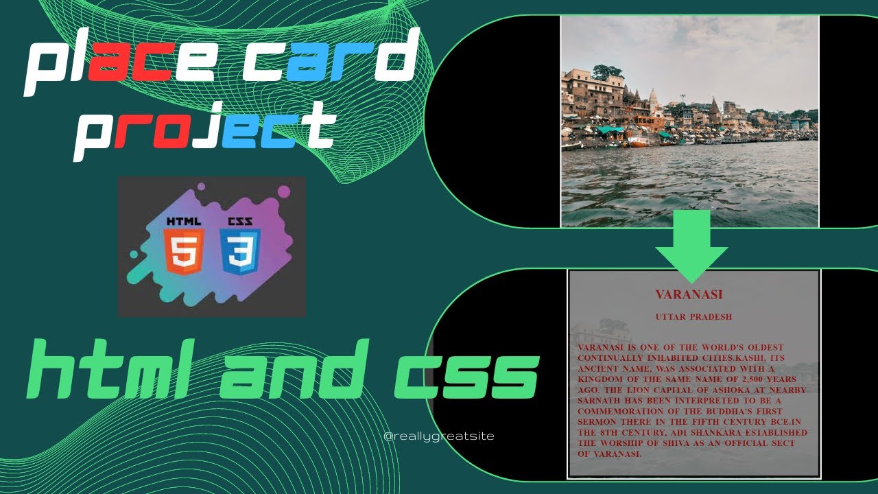 Beautiful And Awesome Place Card Project Using Html & Css || Html & Css ...