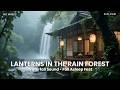 🔴 12 Hours Japanese Teahouse in Heavy Rain | Waterfall Roars &amp; Lantern Glow | Sleep | HD 1080p