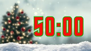 50 Minute Christmas Countdown Timer 🎄 | Relaxing Snowfall & Piano Alarm