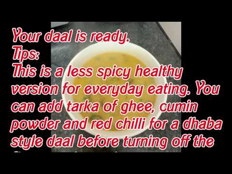 how to cook masoor daal or red lentils