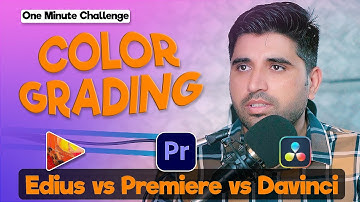 One Minute Challenge Edius vs Premiere vs Davinci | FES