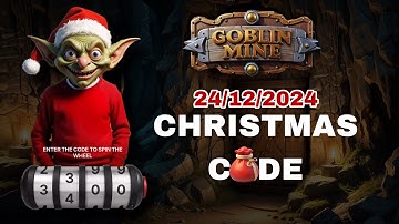 24/12/2024 Goblin Mine Game Merry Christmas Code كشف كود عجلة الحظ اليوم في بوت العفريت