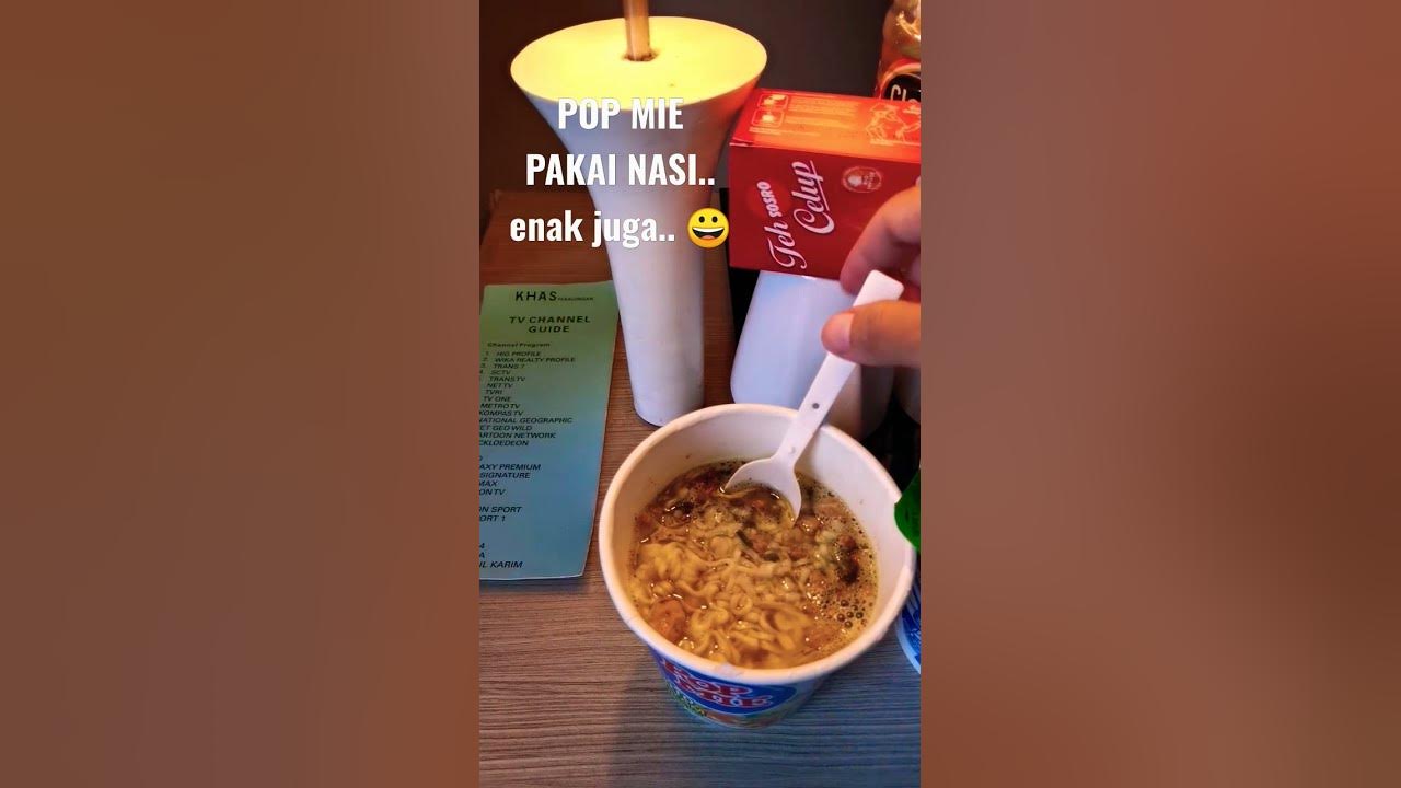 Mencoba Varian Pop Mie Pake Nasi - Menjajal Fitur Baru Direct Short Video Yutub #shorts  #popmie