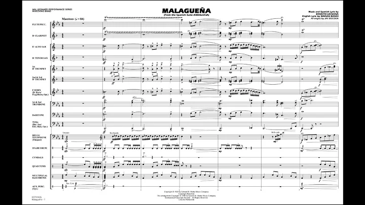Malagueña by Ernesto Lecuona/arr. Jay Bocook