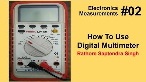 How to use Digital Multimeter in Hindi ?
