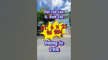Sở hữu đất 6x25 Khu Tên Lửa, Q. Bình Tân. Đường to 20m. View trường học. #nhadattenlua