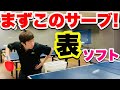 【卓球】表ソフトで最初に覚えるべきサーブはこちら!入門者向け!