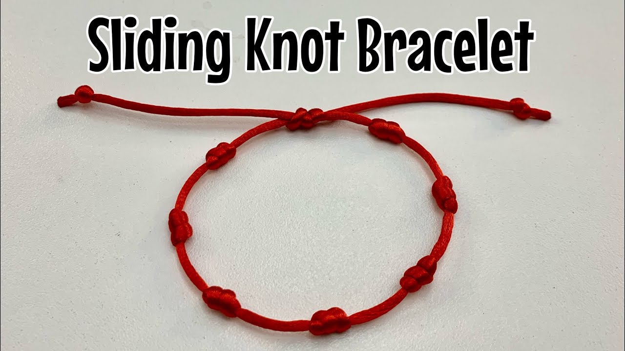 Adjustable sliding knot bracelet - single slider. Simple step by step  tutorial - YouTube