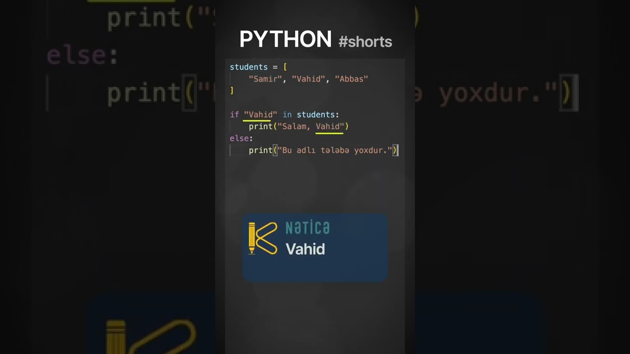 Özünü təkrarlama (Don't Repeat Yourself) #shorts #python #coding #code #repeat?>