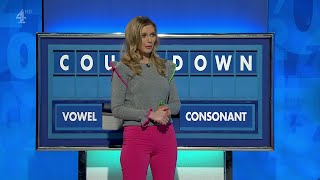 Rachel Riley @tight pink trousers, caml