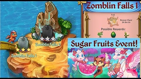 Merge Dragons   Zomblin Falls Warm Up before the Sugar Fruits Event starts in 10 Mins