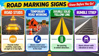 Road Marking Signs Explained 🚦 | Road Studs, Double Yellow Lines & Rumble Strips