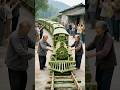 Grandparents Build a Bamboo Train! 🚂💚 | Village Life Creativity
