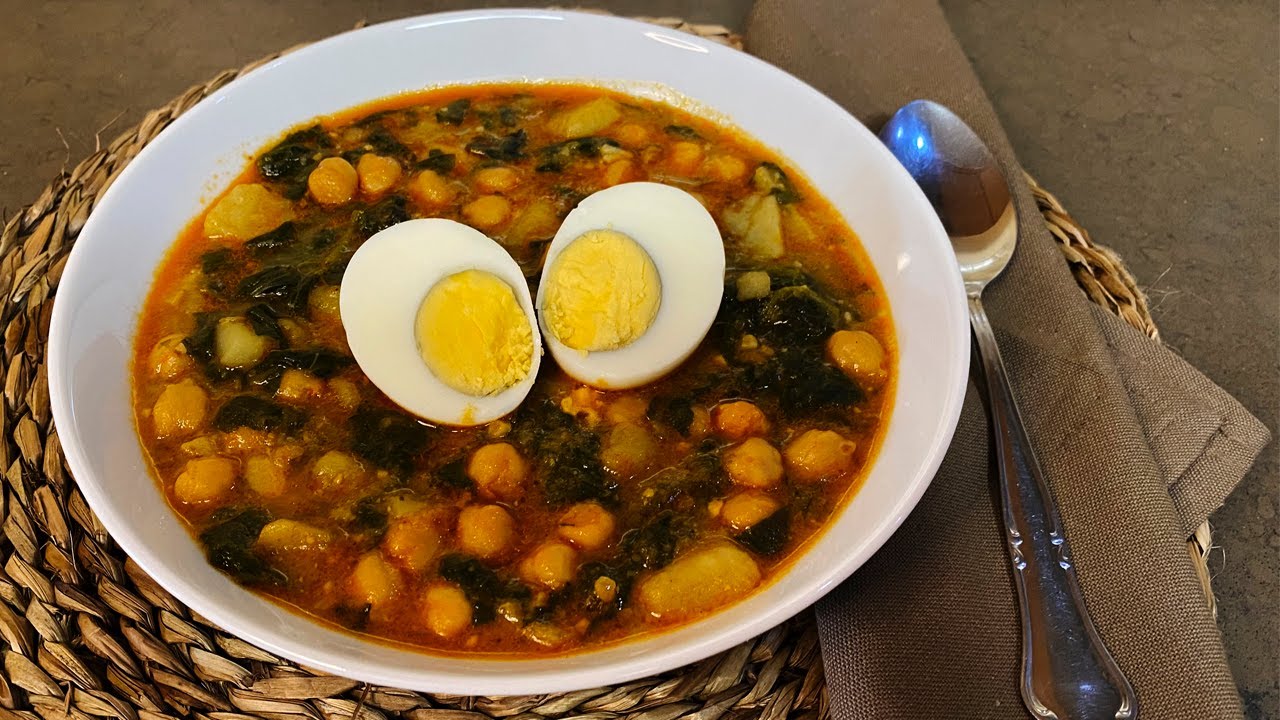 😍POTAJE de GARBANZOS, ESPINACAS y PATATA😍 ¡Comida de CUCHARA ESPECTACULAR!🥄