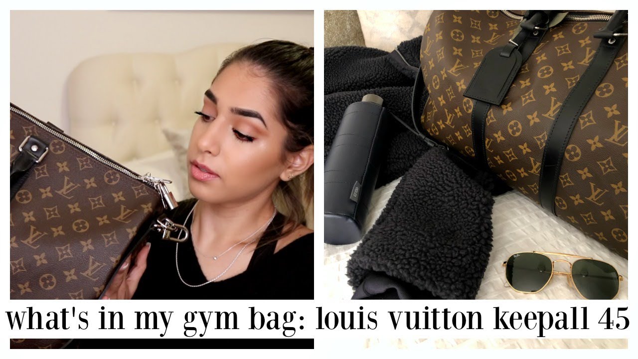 LOUIS VUITTON KEEPALL MACASSAR 45 B (Travel Edition) What fits+What i  carry! 