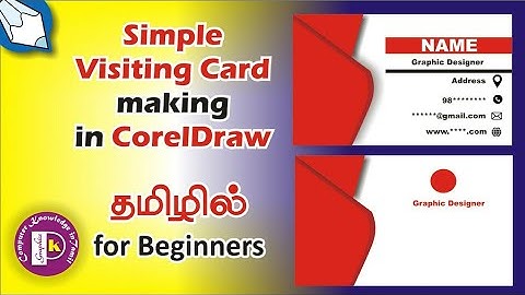 Visiting card / Business card in Coreldraw Tamil | Coreldraw Tutorial @PKGraphics054