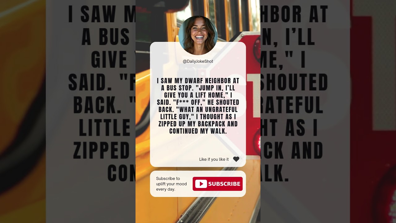 Humor twist with a neighbor and an unexpected backpack punchline!