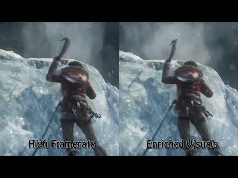 Rise of the Tomb Raider (demo) PS4 Pro - High Framerate u0026 Enhanced Visuals Comparison
