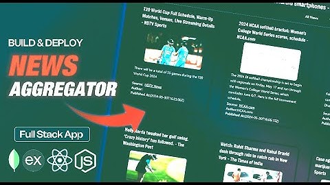 MERN STACK Project For Resume - News Aggregator Website