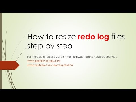 How to reszie the redolog file