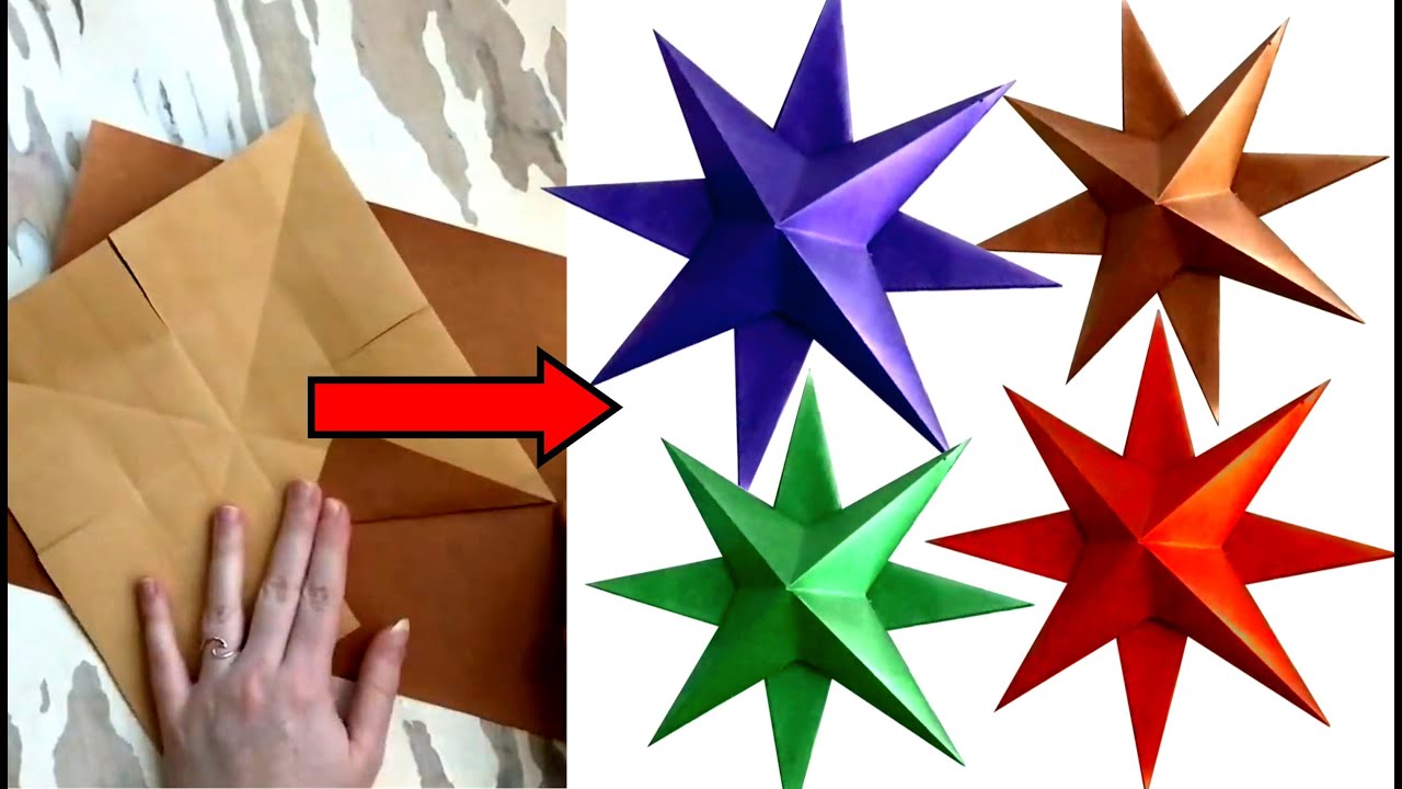 Comment Faire une ÉTOILE en PAPIER 3D | Origami Étoile Facile en Volume