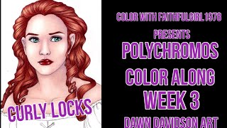 Polychromos Hair Combo Live Curly Locks Dawn Davidson Week 3