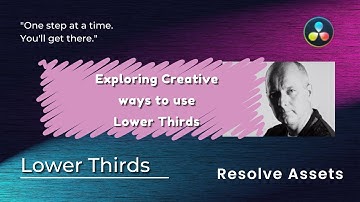 Exploring Lower Thirds