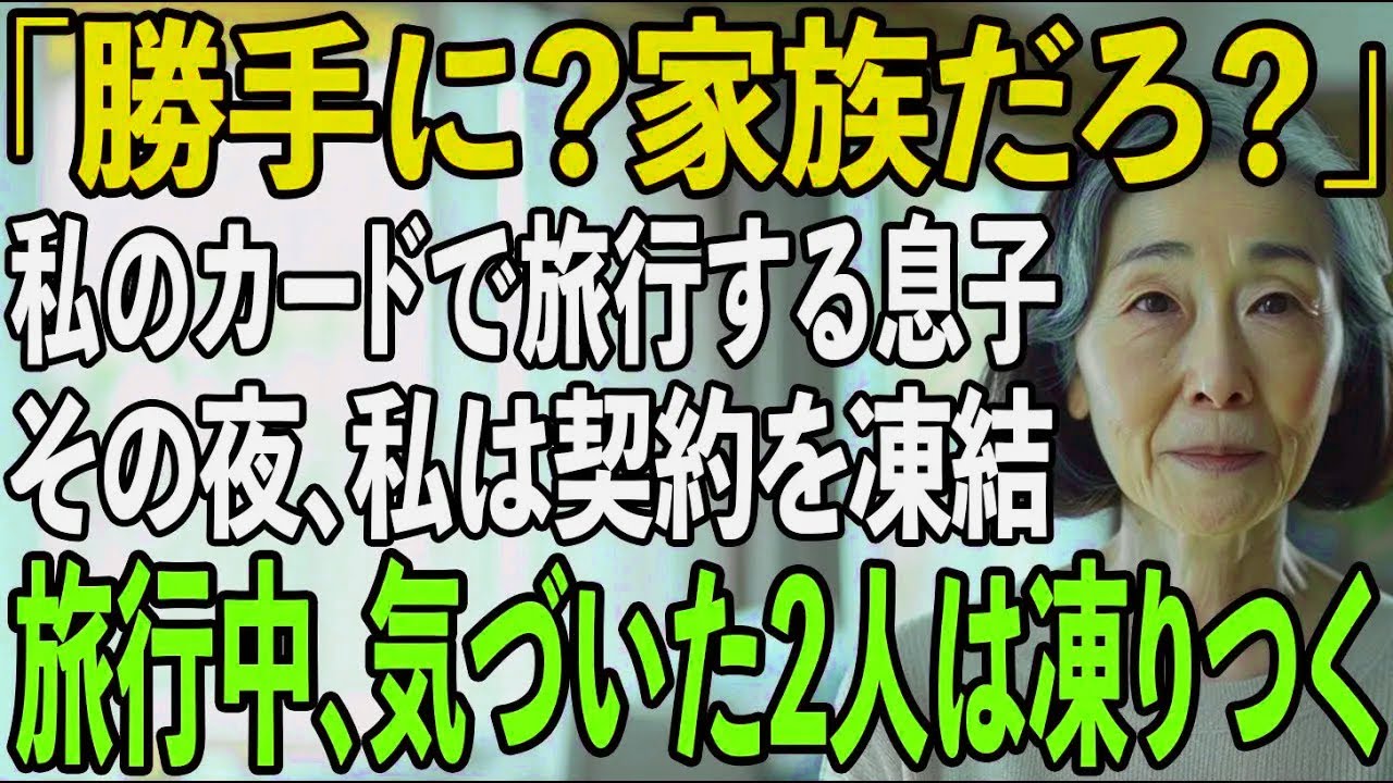 「お金がないから許して」家族でのUSJ旅行で勝手に”私のクレジットカード”で全てお会計する息子夫婦。その夜、私は契約を凍結→旅行中、気づいた2人は顔面蒼白に...【シニアライフ】【60代以上の方へ】