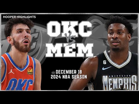 Memphis Grizzlies vs Oklahoma City Thunder Full Game Highlights | Dec 18 | 2024 NBA Season