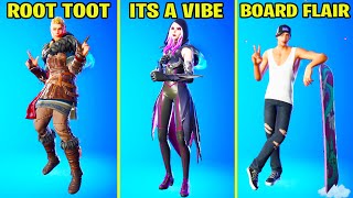 All Popular Fortnite Dances & Emotes! (Rootin' Tootin', It's a Vibe, Board Flair, Lil' Mower)