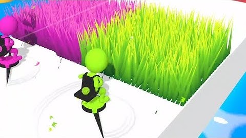 Grass Race ASMR Grass Cutting🌾| All Levels Android And iOS Game Play Walkthrough JJSKSA