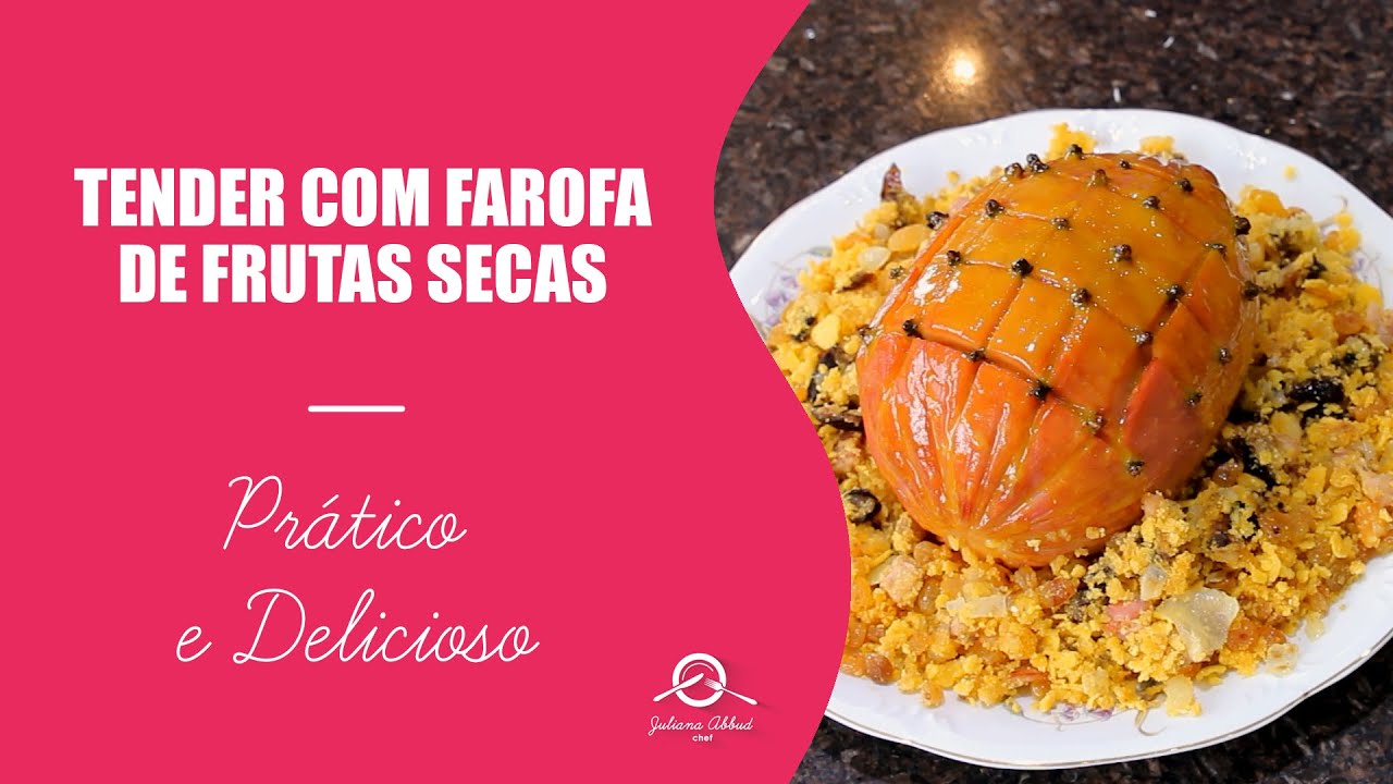 TENDER COM FAROFA DE FRUTAS SECAS