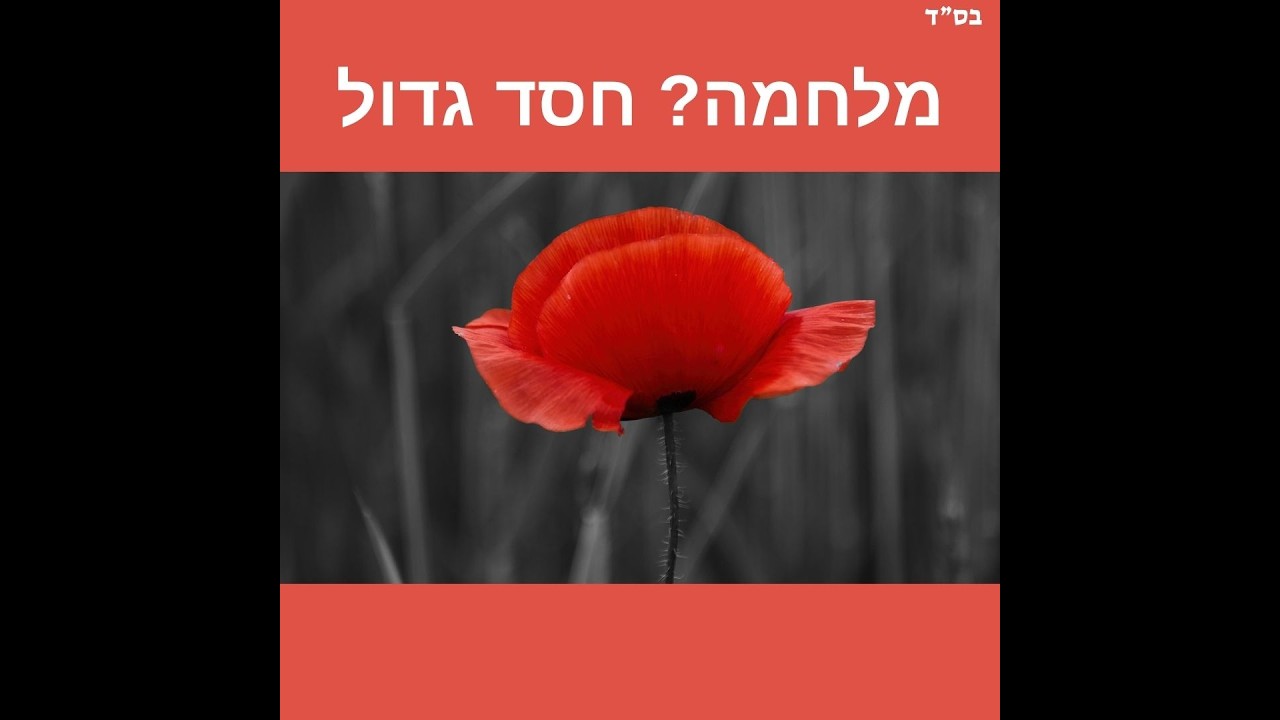 מלחמה? חסד גדול | מרצה: משה שרון