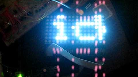 Parallax Propeller scrolling text display, RGB LEDs, full color