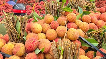 Chợ Vải Thiều Lục Ngạn, tỉnh Bắc Ninh hôm nay 8/7/2025 khu vực phừơng Chũ:  Lanh Lục Ngạn