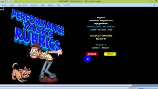 AUTOMATED PERFORMANCE TASKS RUBRICS FOR ALL LEARNING AREAS