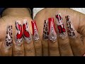 Butterfly & Cheetah Print Nail Art | Acrylic Nails Tutorial