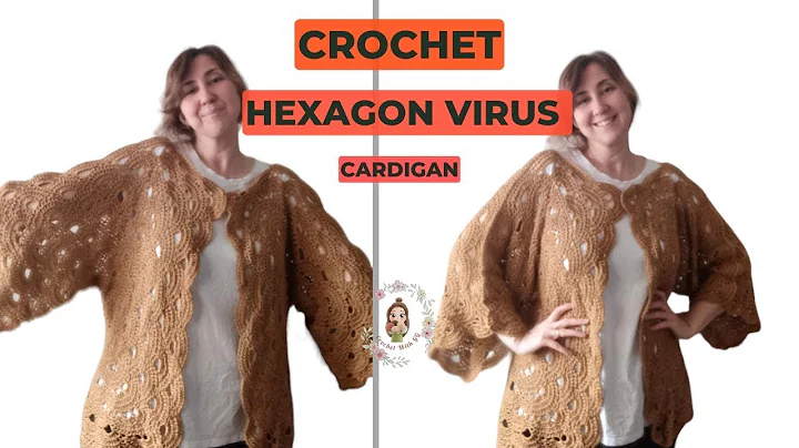 Learn to crochet a stunning Hexagon Virus Cardigan!