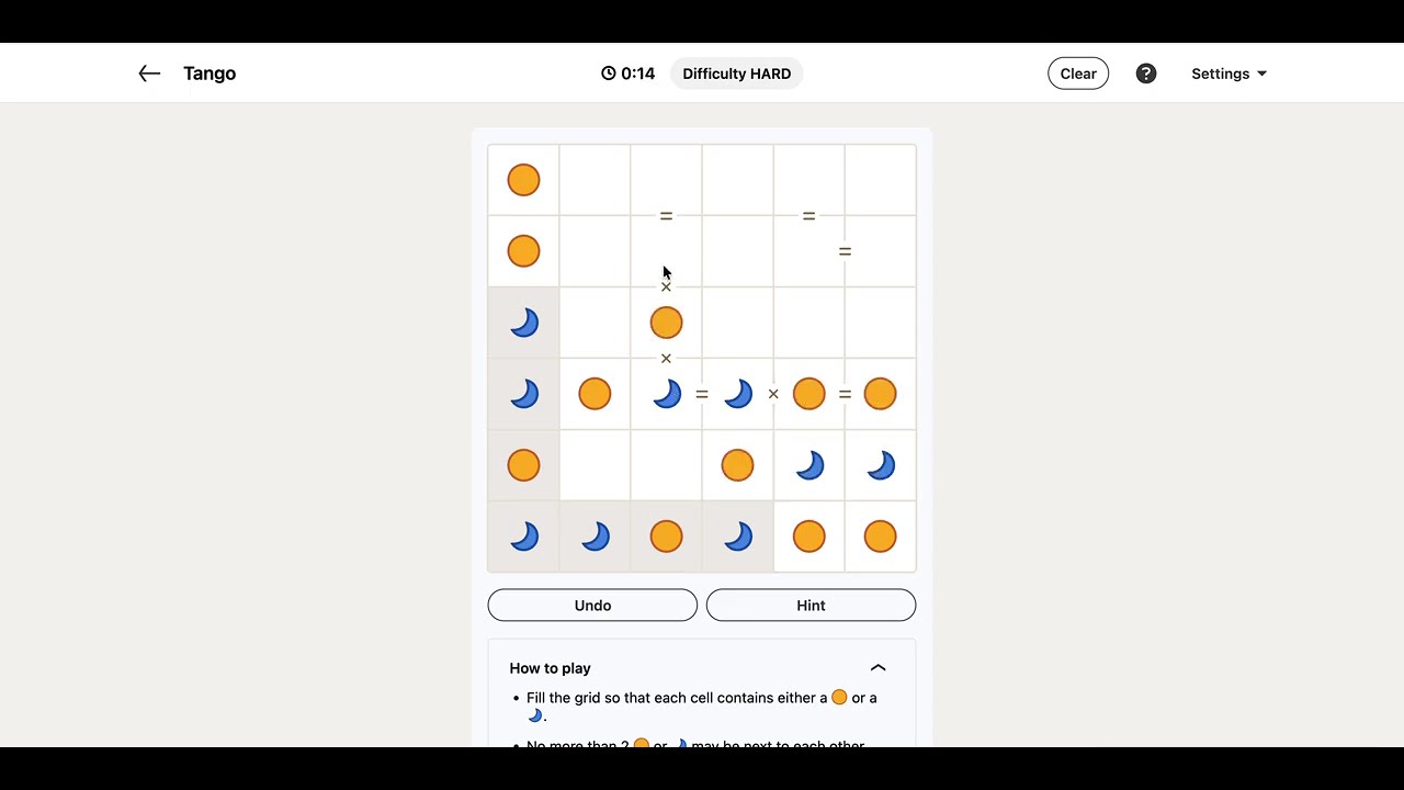 LinkedIn Tango Answer Today - Puzzle #482 | 1 February 2026